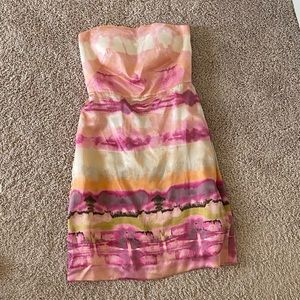 Banana Republic silk strapless dress